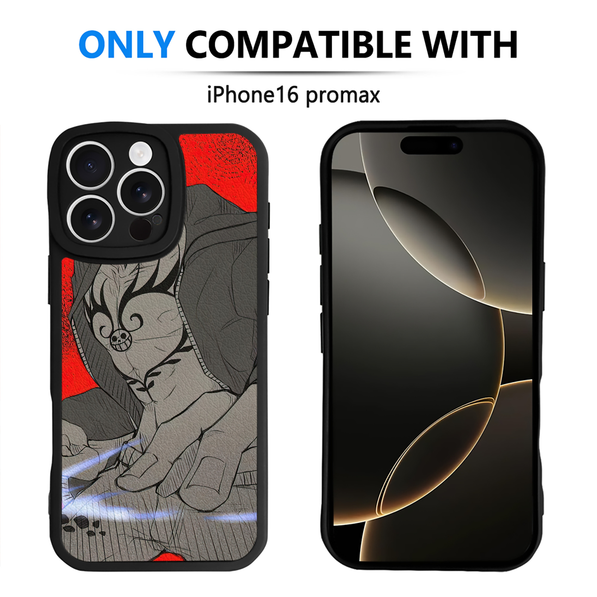 （画像用） ワンピース ONE PIECE 【iPhone 16シリーズ対応】シリコンスマホケース（レザー調） 材質：シリコン